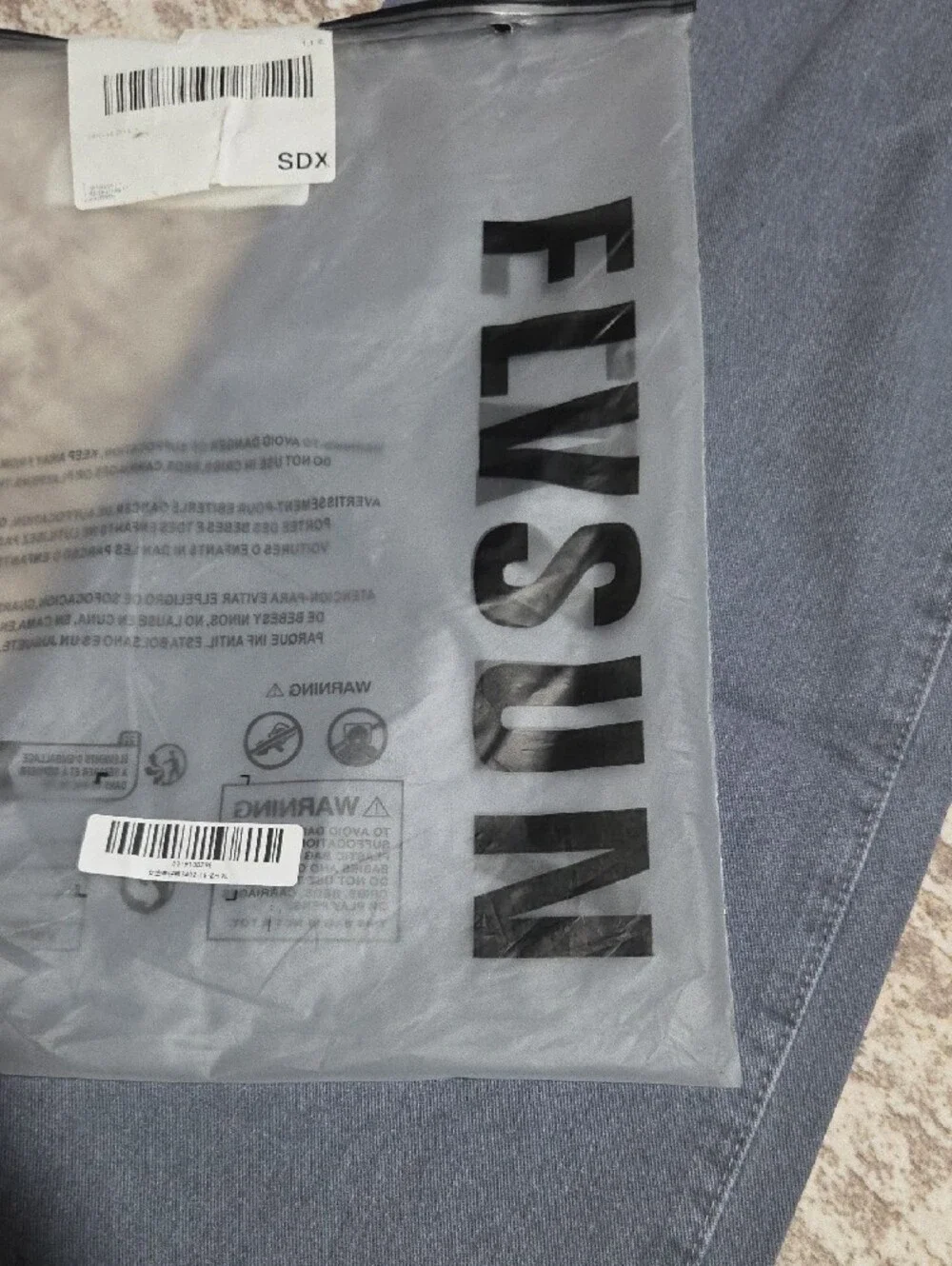 ELVSUN branded grey denim jeans - Picture 3 of 6